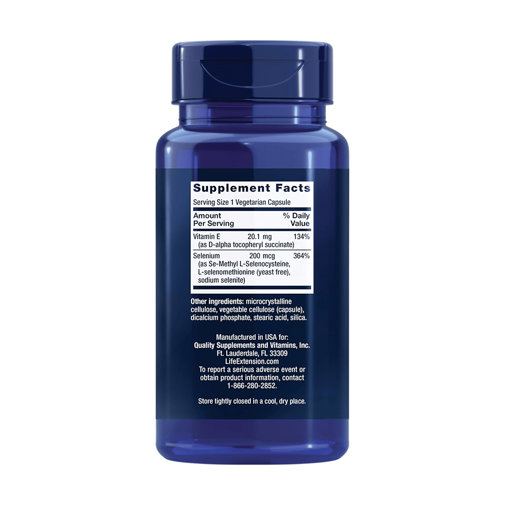 Life Extension Super Selenium Complex with Vitamin E – 100 Veg Caps - Beauty Tribe