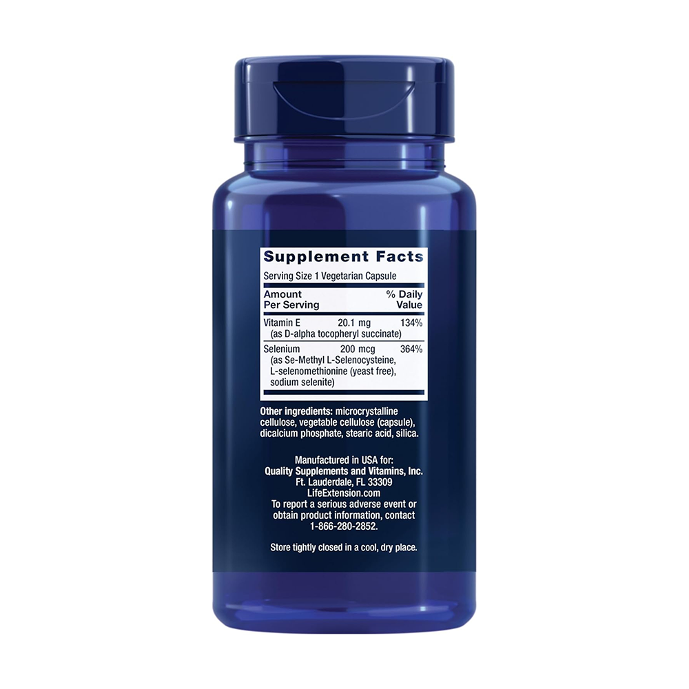 Life Extension Super Selenium Complex with Vitamin E – 100 Veg Caps