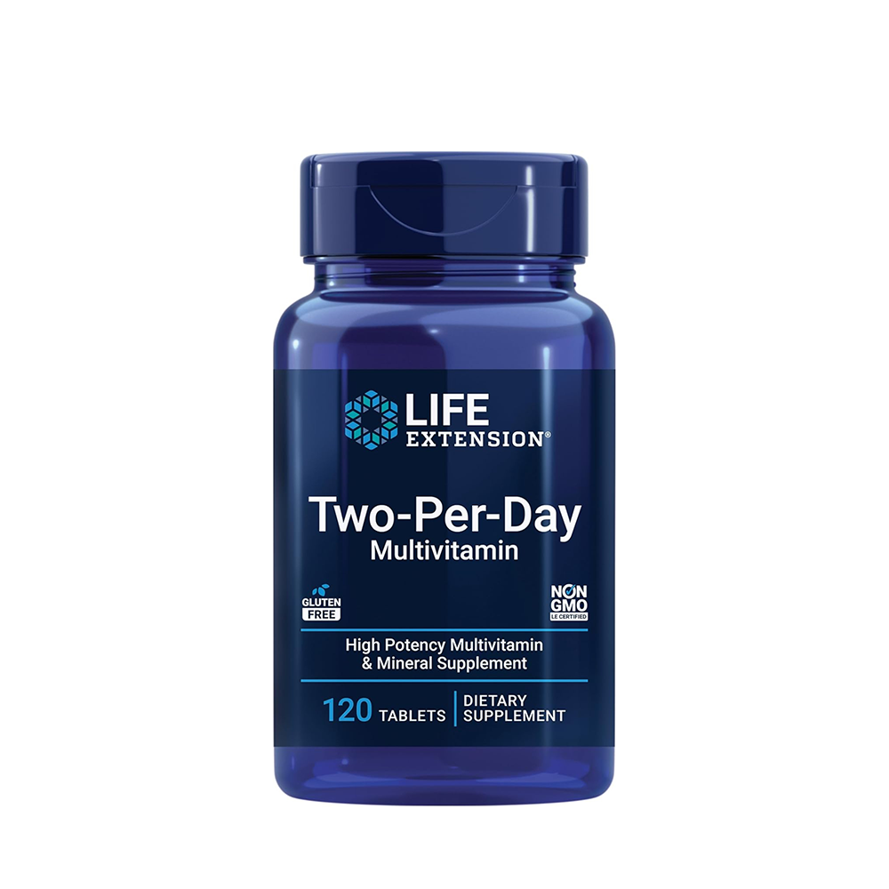 Life Extension Two-Per-Day Multivitamin with Zinc – 120 Capsules