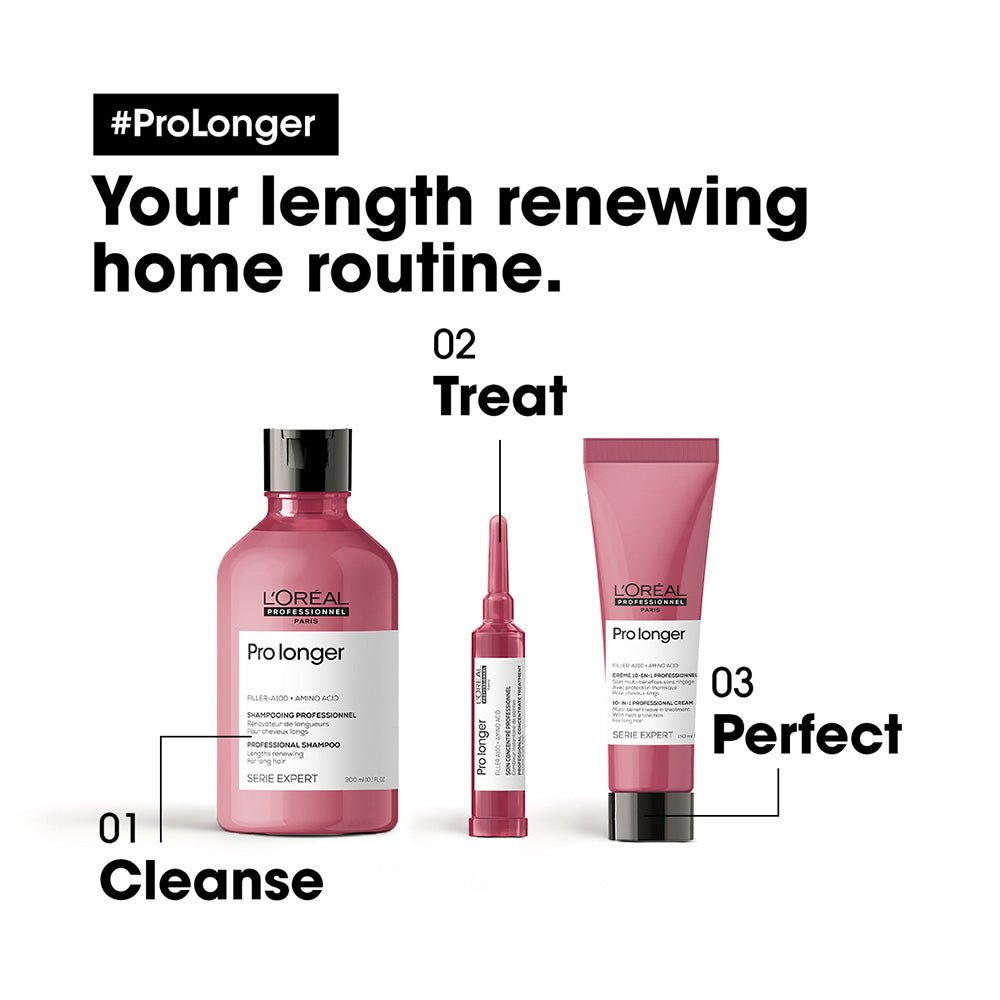 L’Oreal Professionnel Pro Longer Shampoo With Filler - A100 and Amino Acid for Long Hair with Thinned Ends 300ml - Beauty Tribe