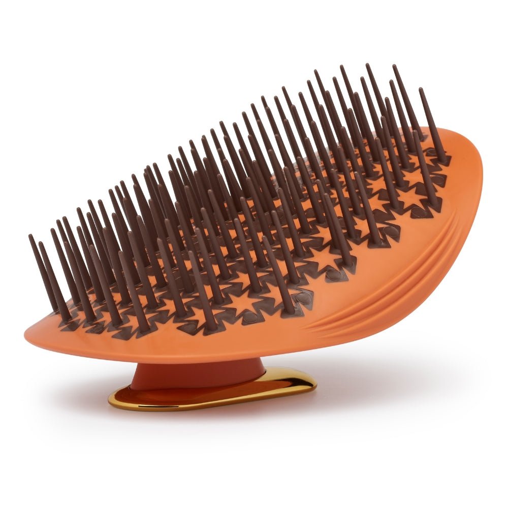 Manta Hair Brush Kinks, Coils &amp; Curls Orange / Gold - Beauty Tribe