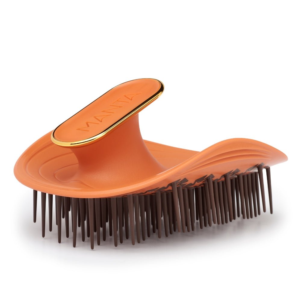 Manta Hair Brush Kinks, Coils &amp; Curls Orange / Gold - Beauty Tribe