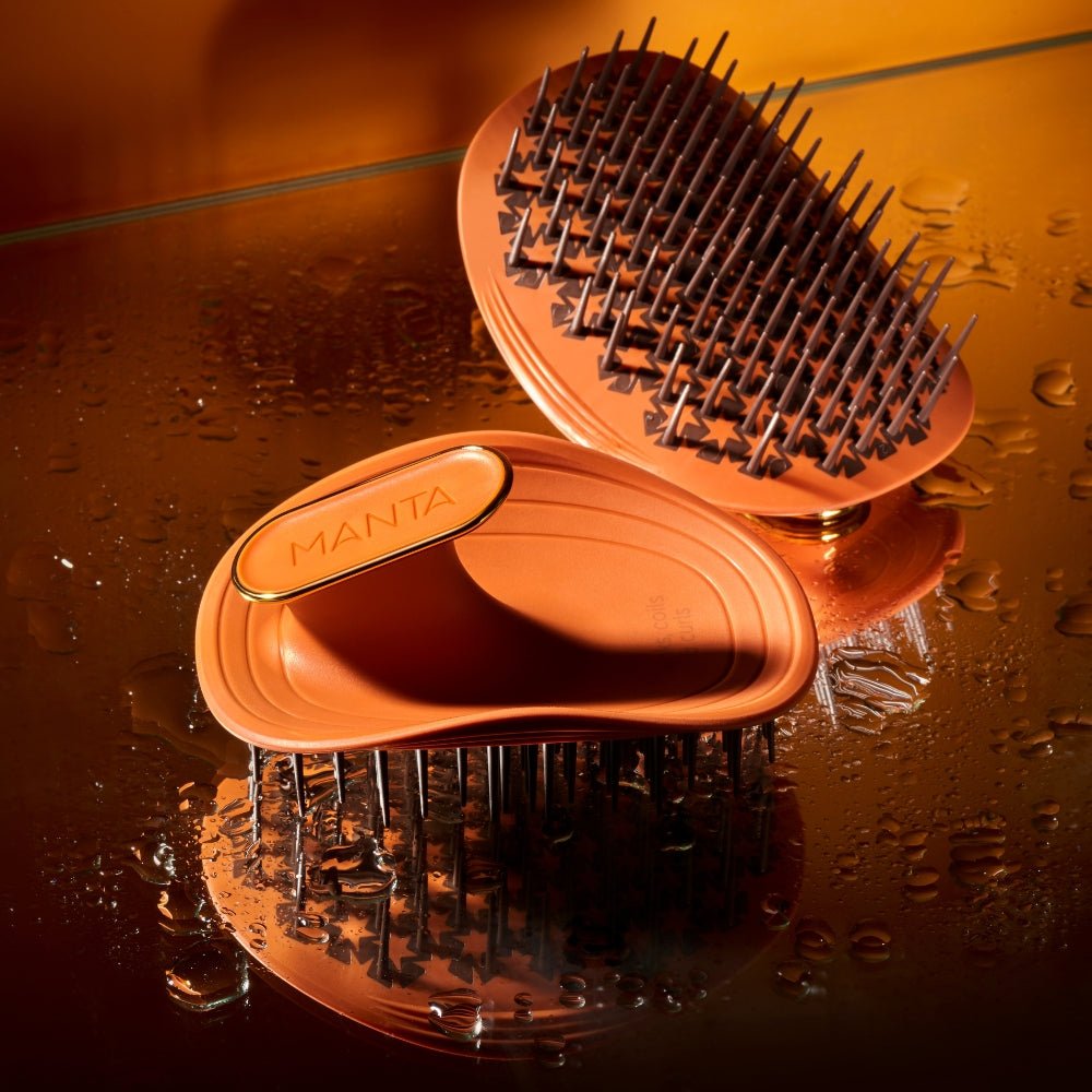 Manta Hair Brush Kinks, Coils &amp; Curls Orange / Gold - Beauty Tribe