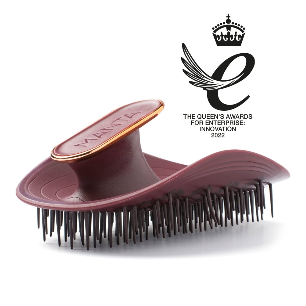 Manta Hair Brush Original Burgundy / Rose Gold - Beauty Tribe