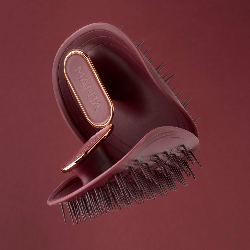 Manta Hair Brush Original Burgundy / Rose Gold - Beauty Tribe