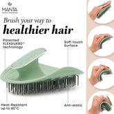 Manta Hair Brush Original Serene Green / White Gold - Beauty Tribe