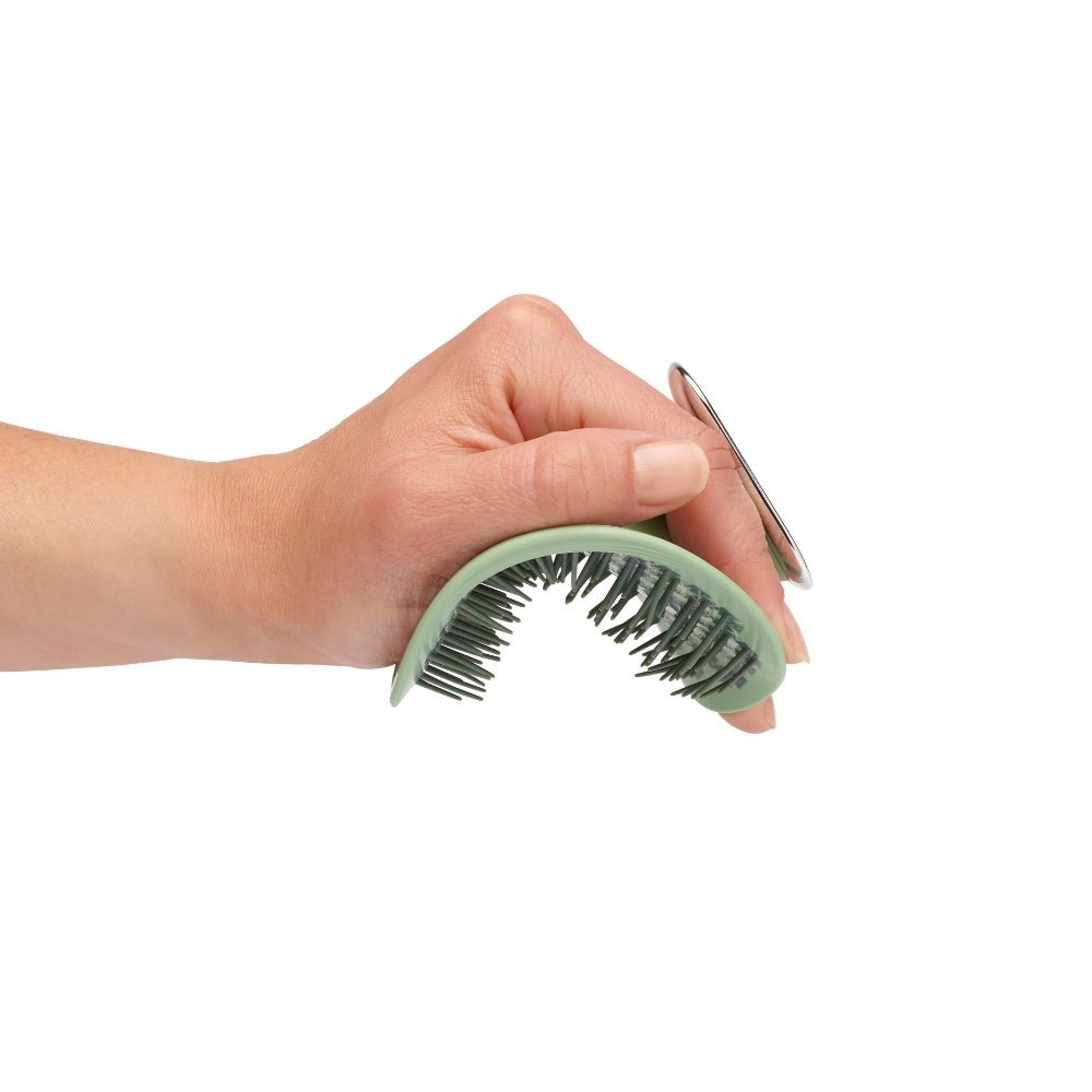 Manta Hair Brush Original Serene Green / White Gold - Beauty Tribe