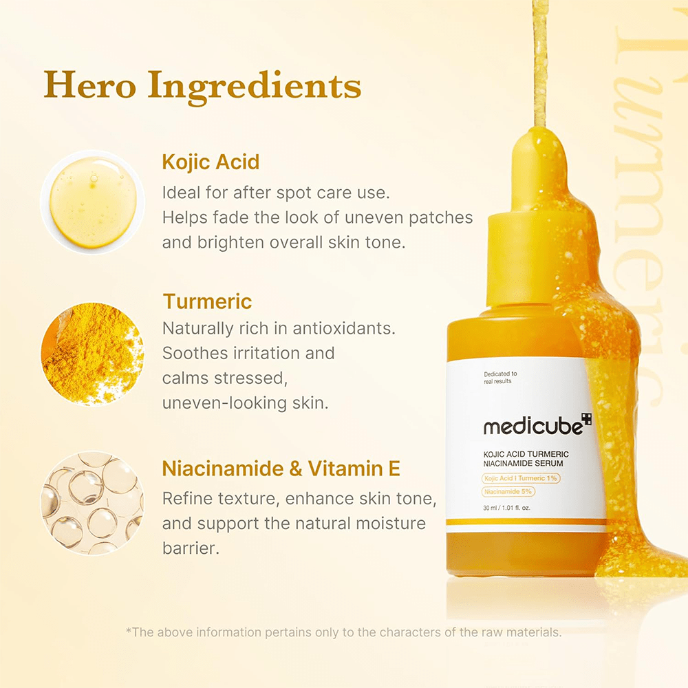 Medicube Kojic Acid Turmeric Niacinamide Serum 30ml - Beauty Tribe