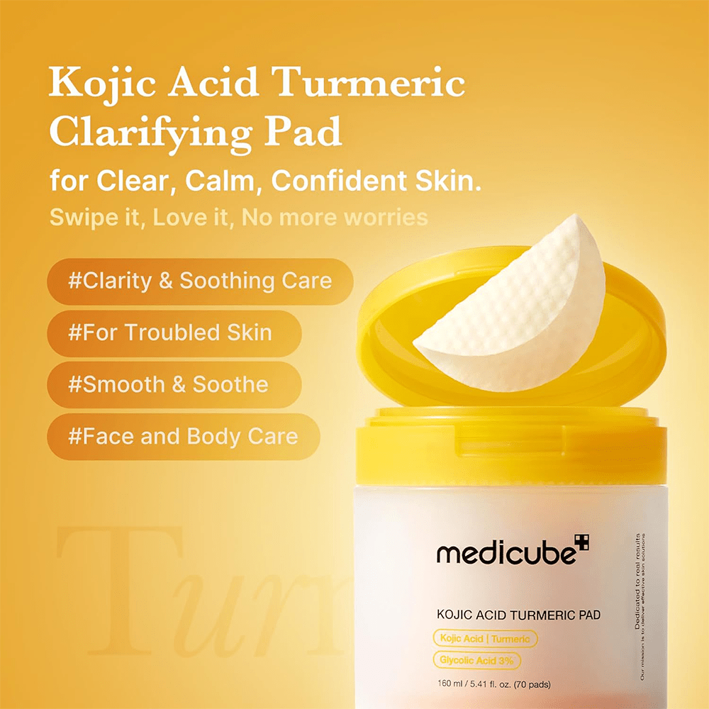 Medicube Medicube Kojic Acid Turmeric Pad 70pcs - Beauty Tribe