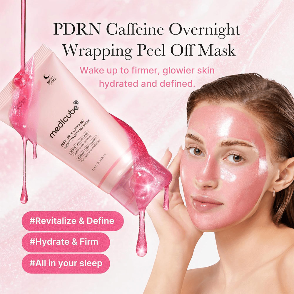 Medicube PDRN Pink Caffeine Night Wrapping Mask 75ml - Beauty Tribe