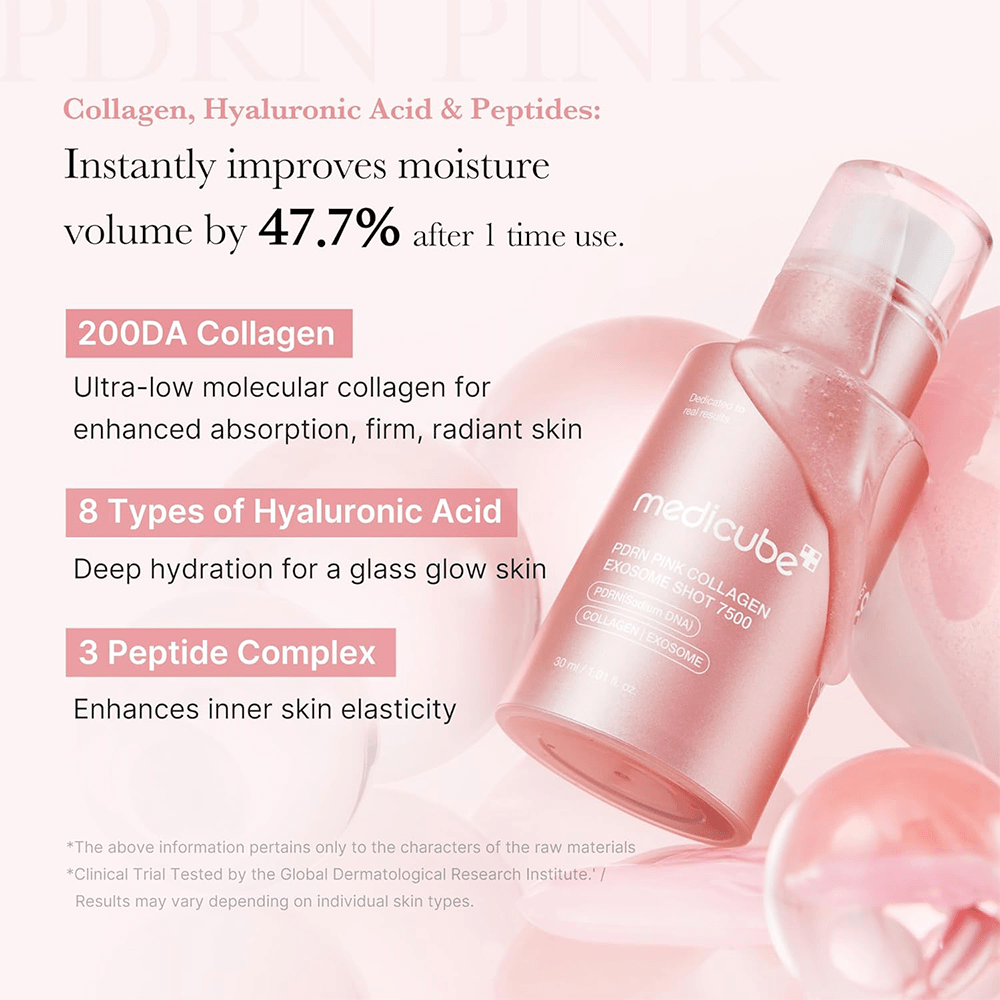 Medicube PDRN Pink Collagen Exosome Shot Serum 30ml - Beauty Tribe