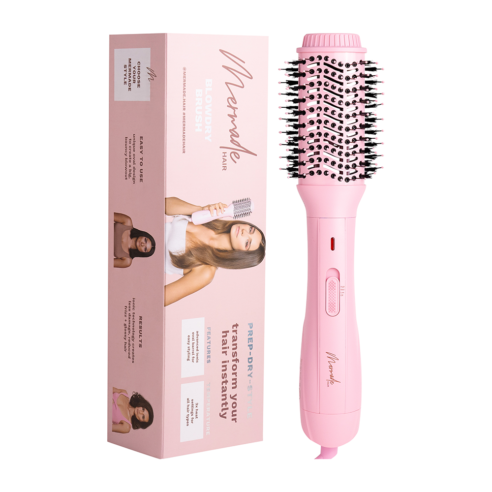 Mermade Hair Blow Dry Brush - Pink