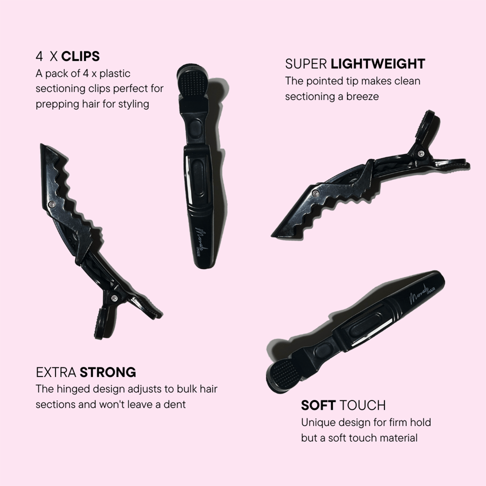Mermade Hair Grip Clips Black