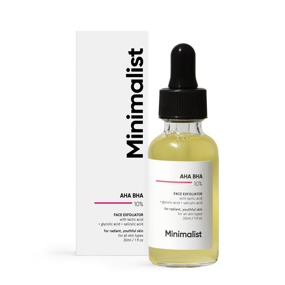 Minimalist 10% AHA BHA Exfoliating Serum 30ml - Beauty Tribe