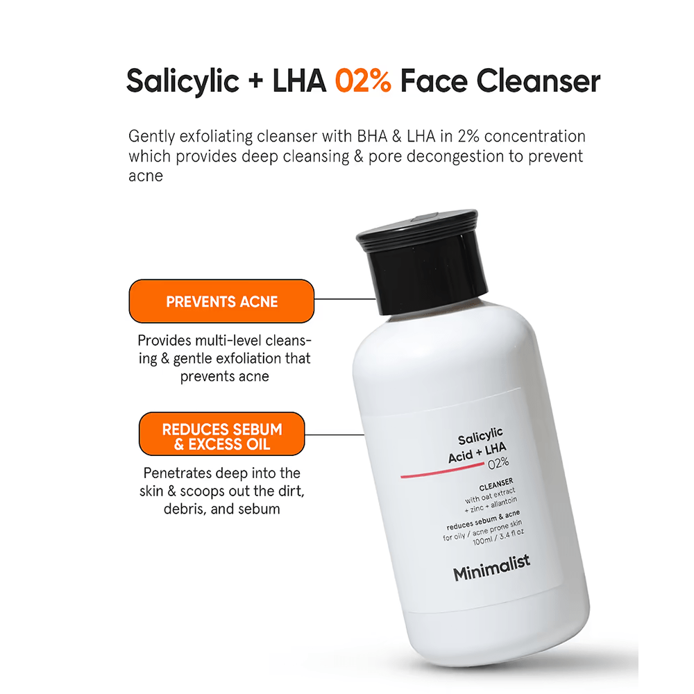 Minimalist 2% Salicylic Acid Face Wash 100 ml - Beauty Tribe
