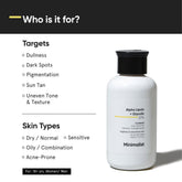 Minimalist 7% ALA & AHA Brightening Face Wash with Vitamin B5, Glycolic Acid & Alpha Lipoic Acid 100ml - Beauty Tribe