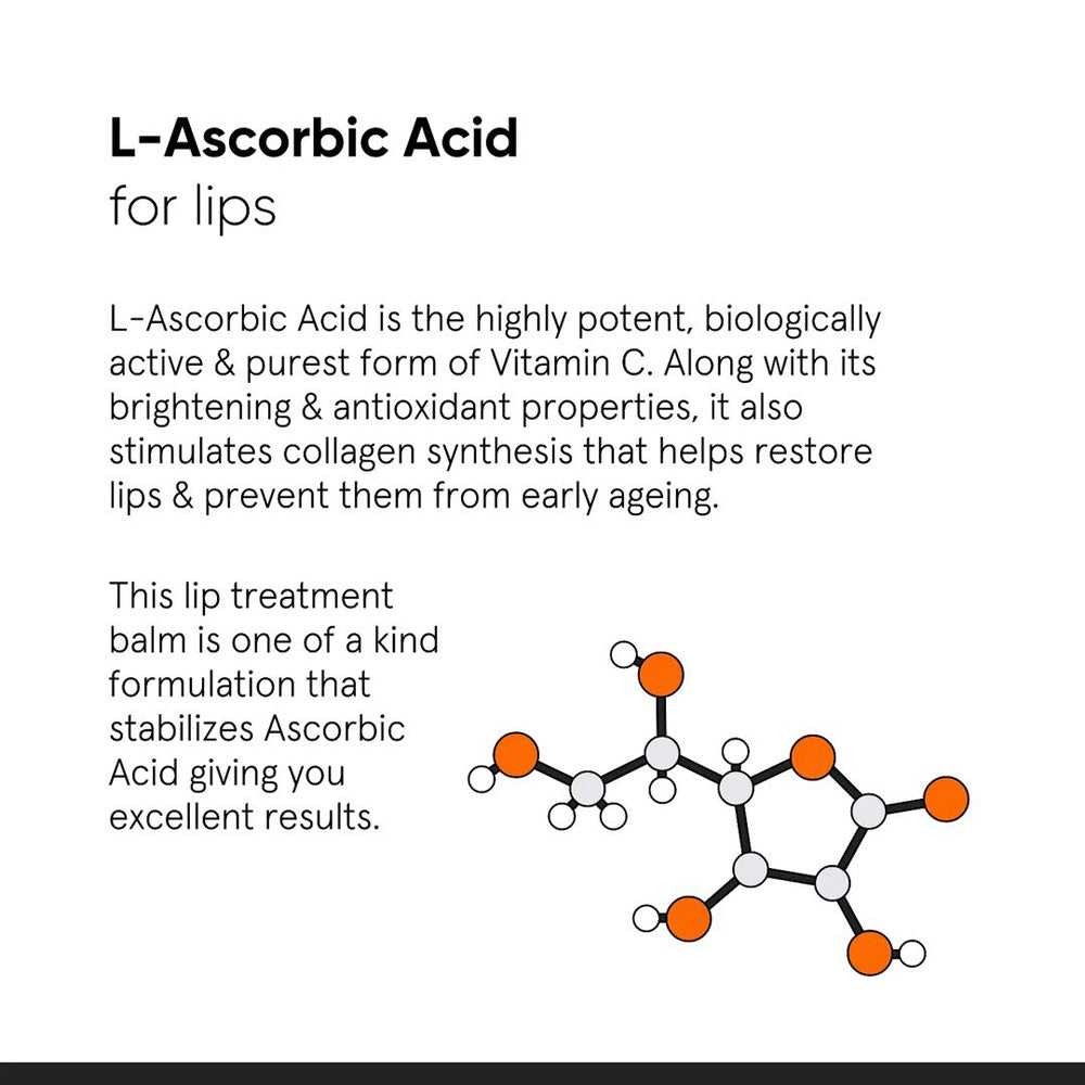Minimalist 8% L - Ascorbic Acid with Vitamin E, Radianskin &amp; Glycerine Lip Treatment Balm 0.42 Oz / 12 gm - Beauty Tribe