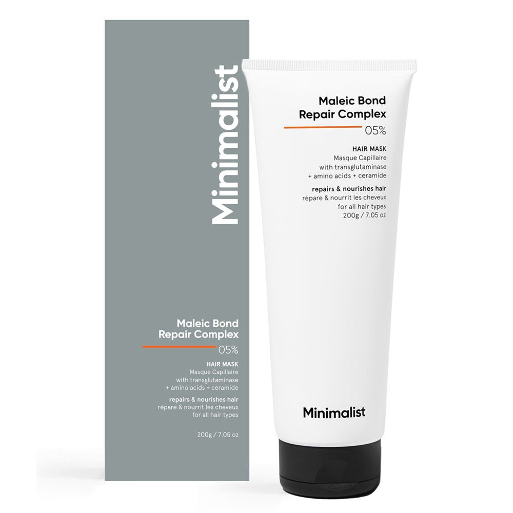 Minimalist Maleic Bond Repair Complex 05% Hair Mask with Transglutaminase, Amino Acids &amp; Ceramides 200 gm - Beauty Tribe