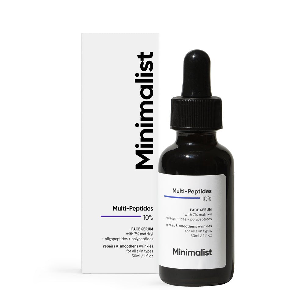 Minimalist Multi Peptides Face Serum with 7% Matrixyl 3000 &amp; 3% Bio - Placenta 30ml - Beauty Tribe