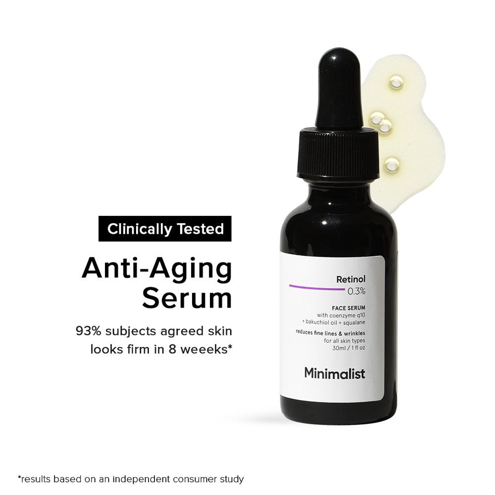 Minimalist Retinol 0.3% Anti Aging Face Serum 30ml - Beauty Tribe