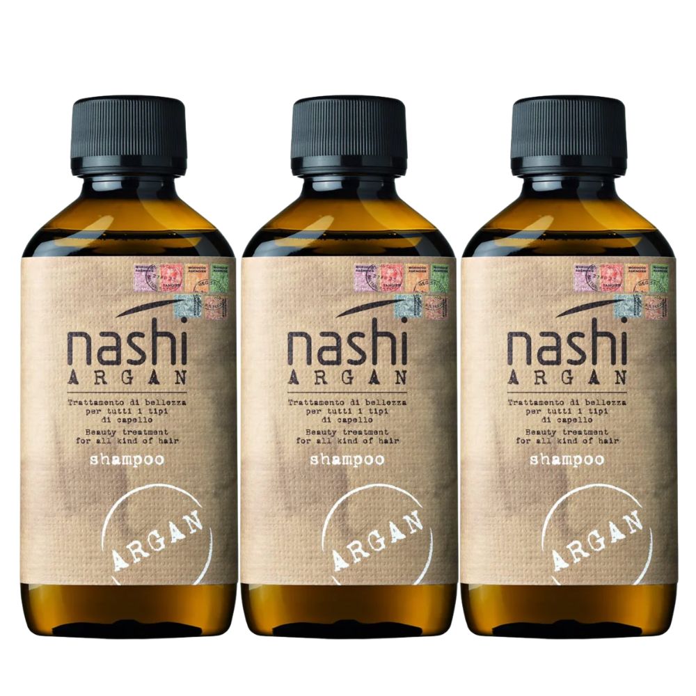 Nashi Argan Shampoo 200ml 3 Pack Set - Beauty Tribe