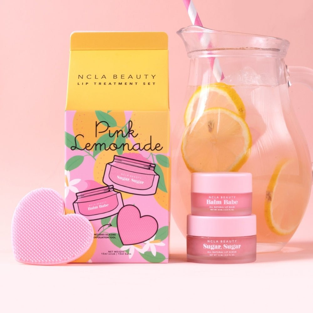 NCLA Beauty Pink Lemonade Lip Care Set + Lip Scrubber - Beauty Tribe