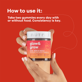 Nutrili Glow & Grow 60 Sugar Free Gummies Hair Skin Nails - Beauty Tribe