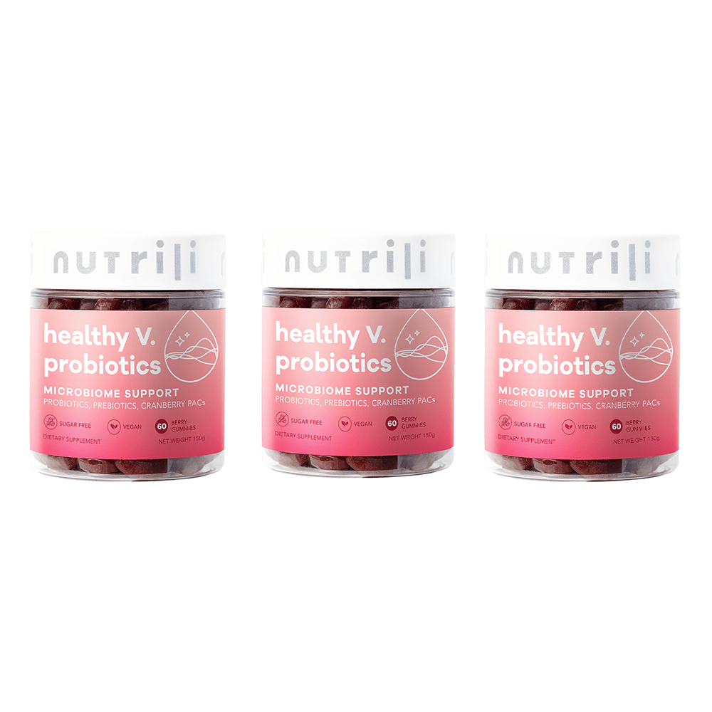 Nutrili Healthy V Probiotics 60 Sugar Free Gummies 3 Pack Set - Beauty Tribe