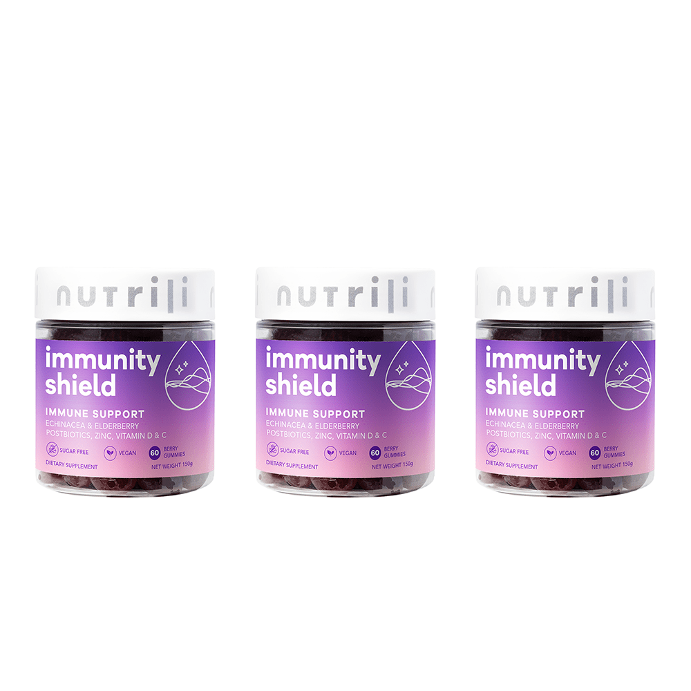 Nutrili Immunity Shield 60 Sugar Free Gummies 3 Pack Set - Beauty Tribe