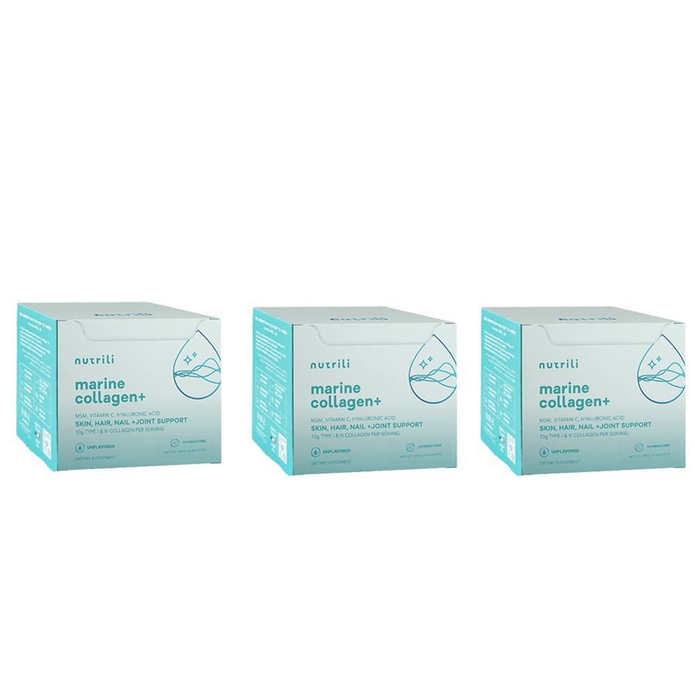 Nutrili Marine Collagen+ 24 Servings Unflavored 3 Pack Set - Beauty Tribe
