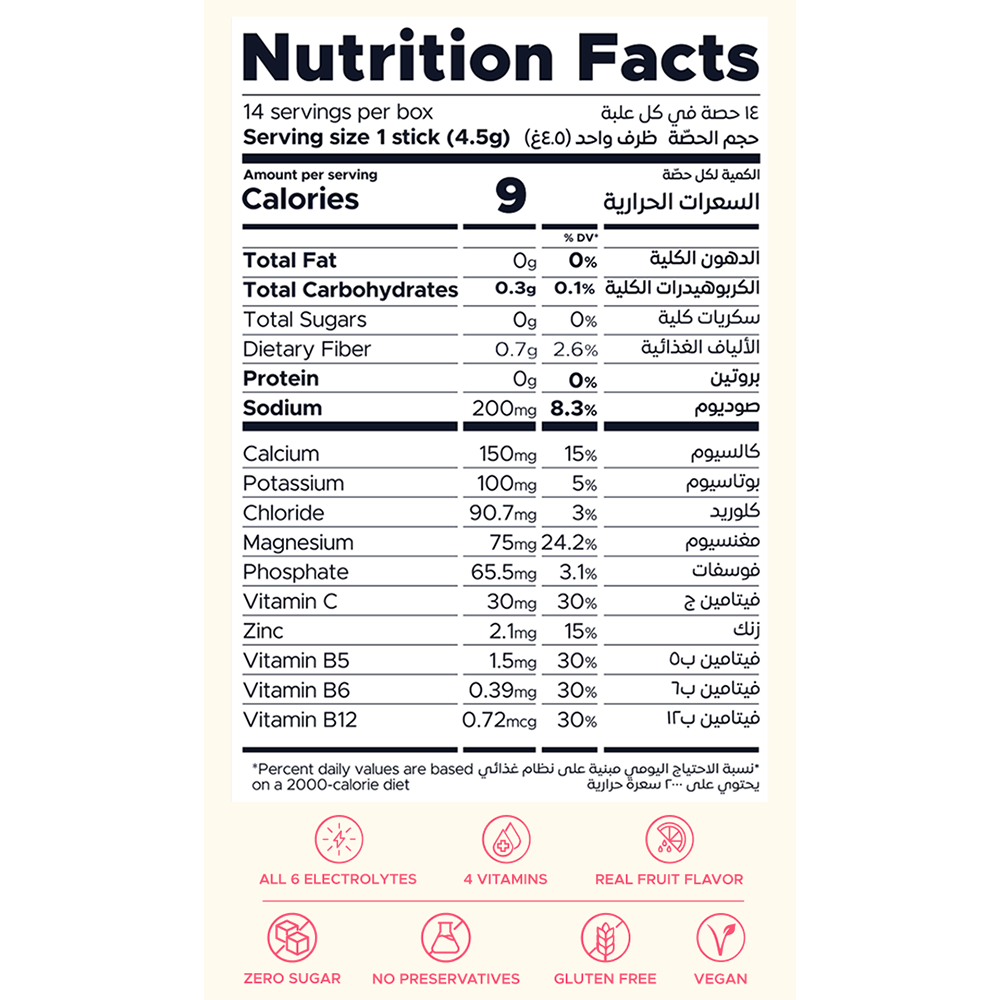 Oneshot Hydrate  Electrolyte &amp; Vitamin Drink Mix  White Peach (14 Sticks)