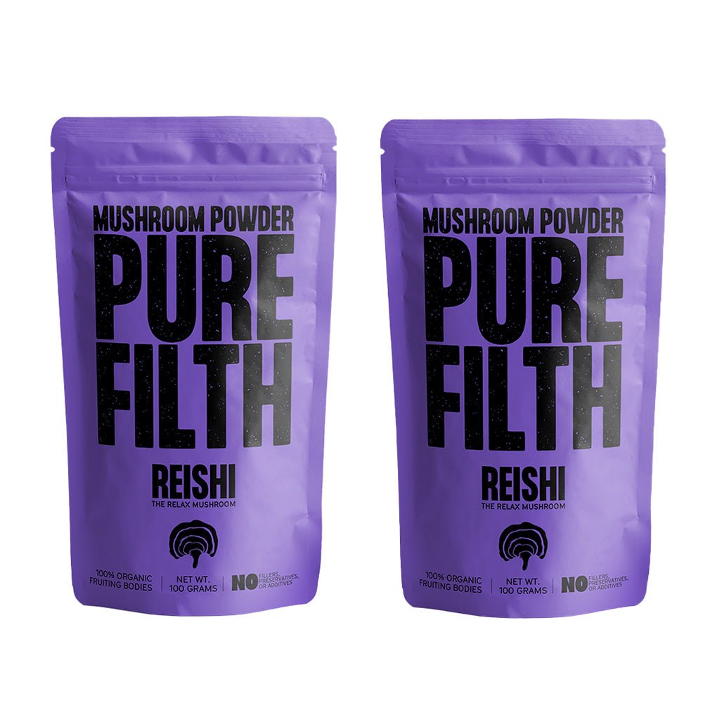 Pure Filth Reishi Mushroom Extract Powder 100g 2 Pack Set - Beauty Tribe