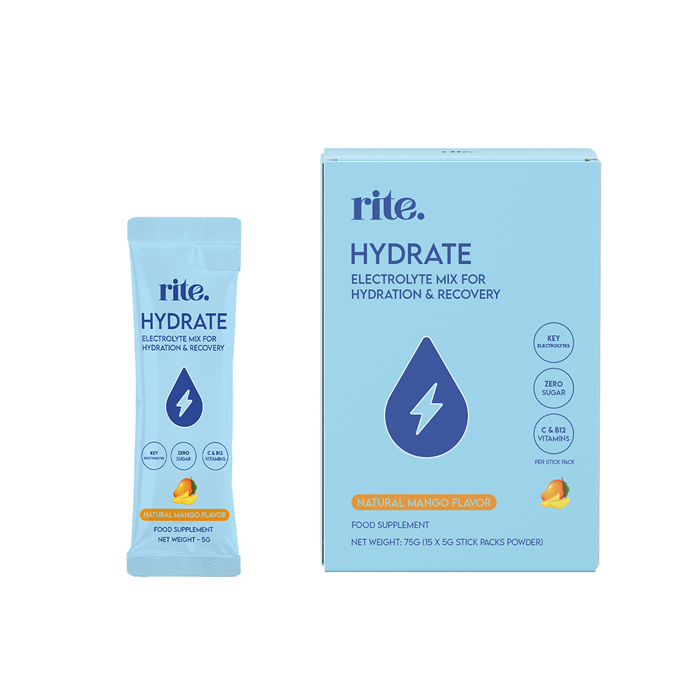 Rite Hydrate Electrolytes Mango - 15 sticks