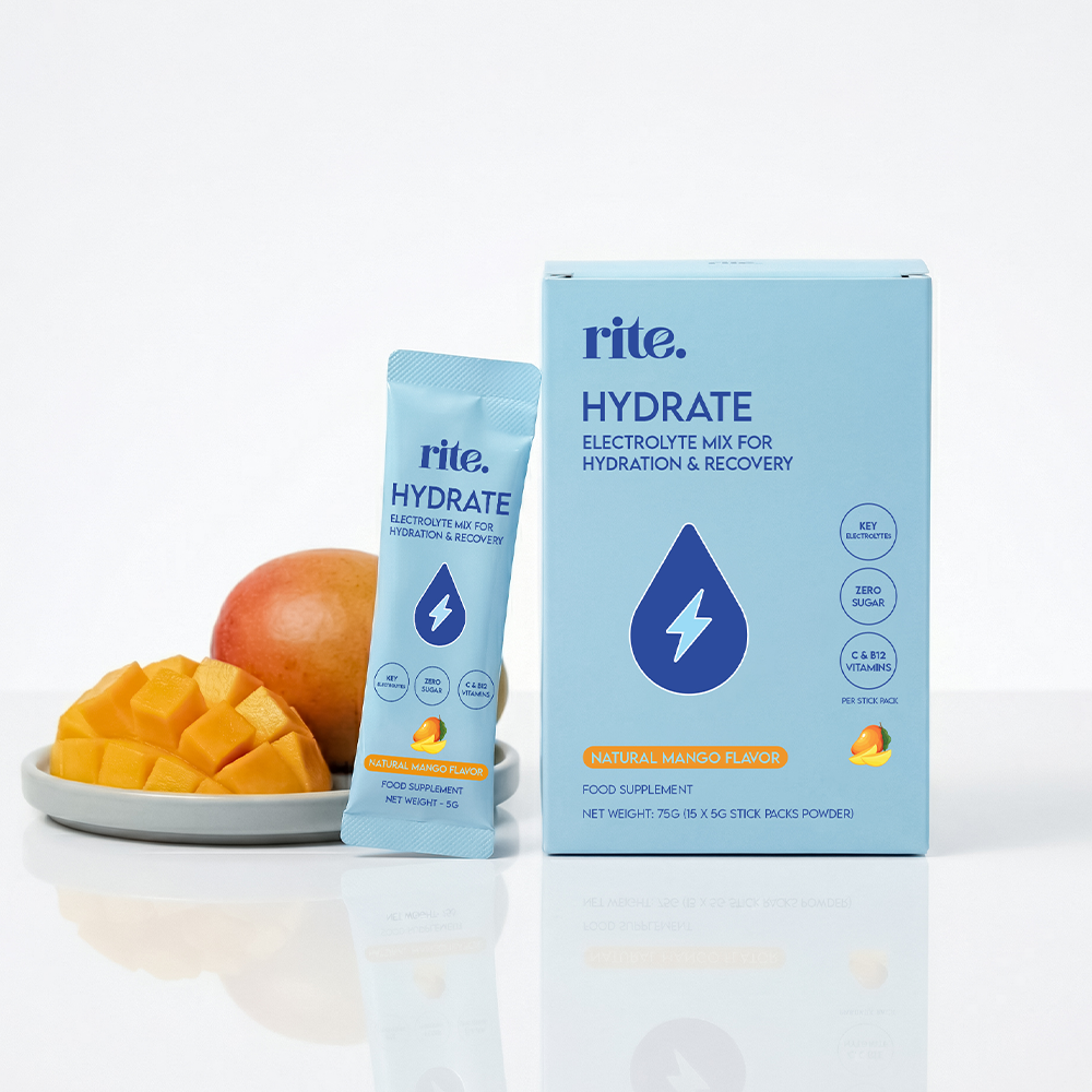 Rite Hydrate Electrolytes Mango - 15 sticks