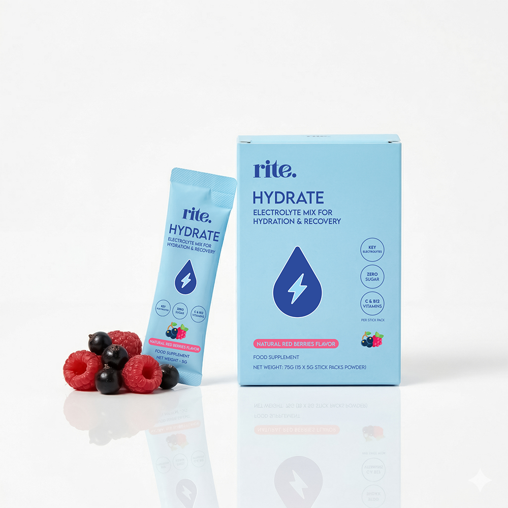 Rite Hydrate Electrolytes Red Berries - 15 sticks