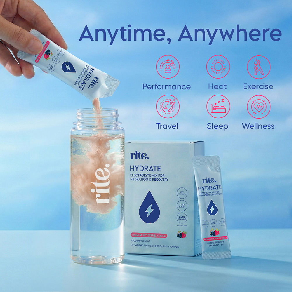 Rite Hydrate Electrolytes Red Berries - 15 sticks