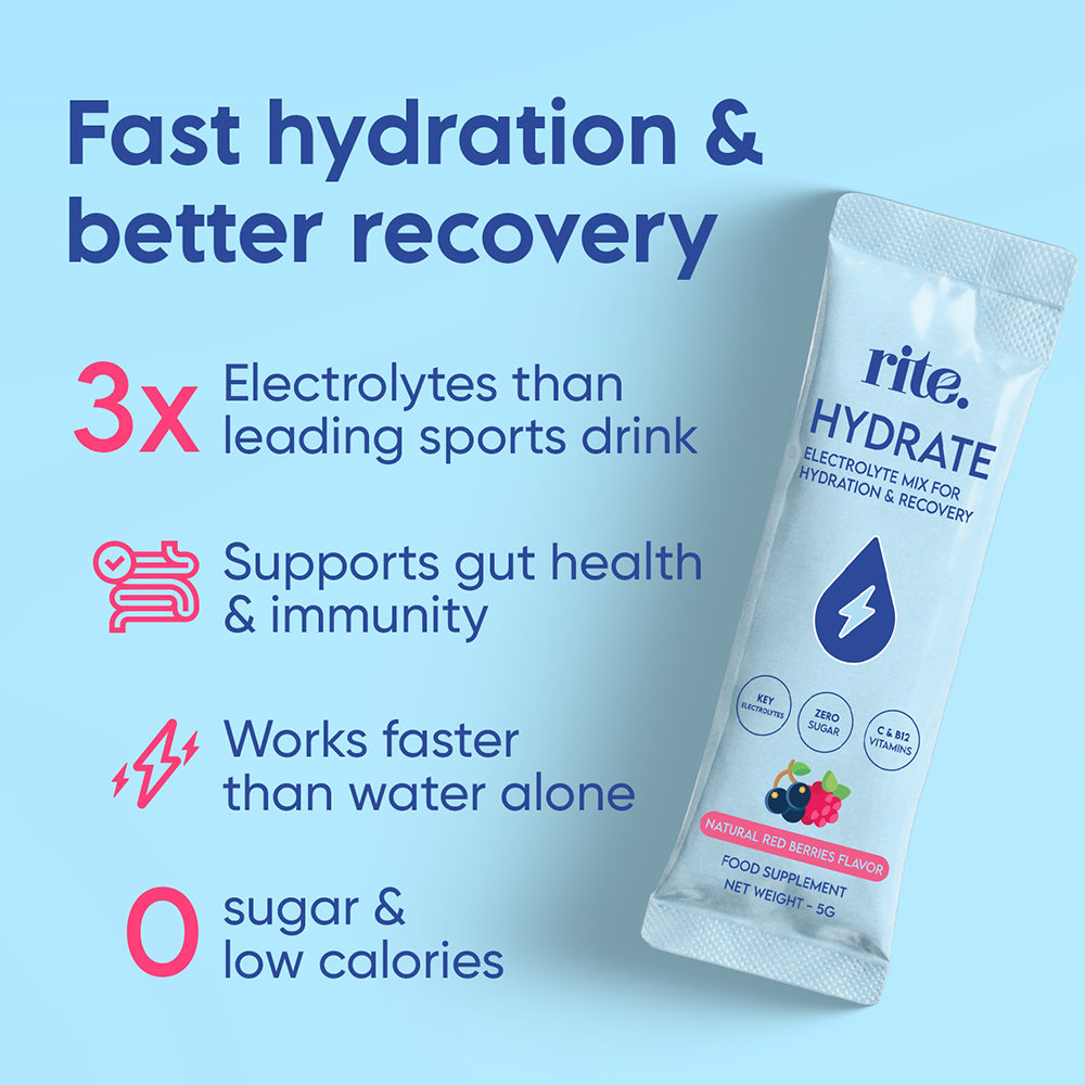 Rite Hydrate Electrolytes Red Berries - 15 sticks