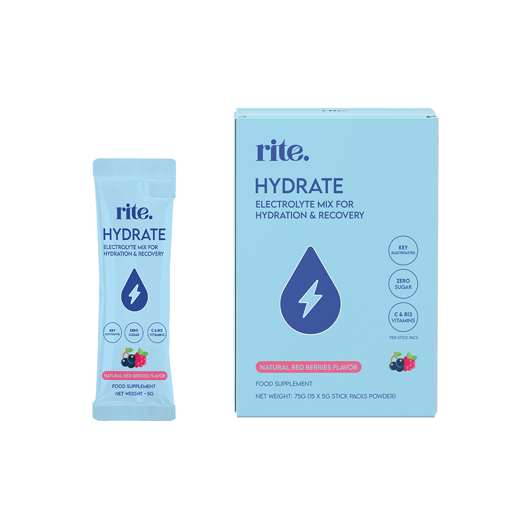 Rite Hydrate Electrolytes Red Berries - 15 sticks - Beauty Tribe