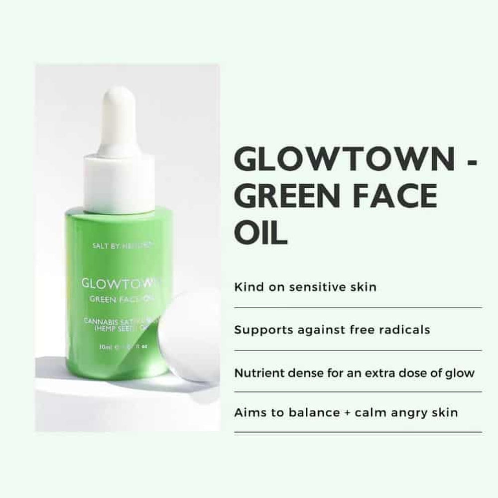 Salt by Hendrix Glow Town Green Face Oil Hemp Seed