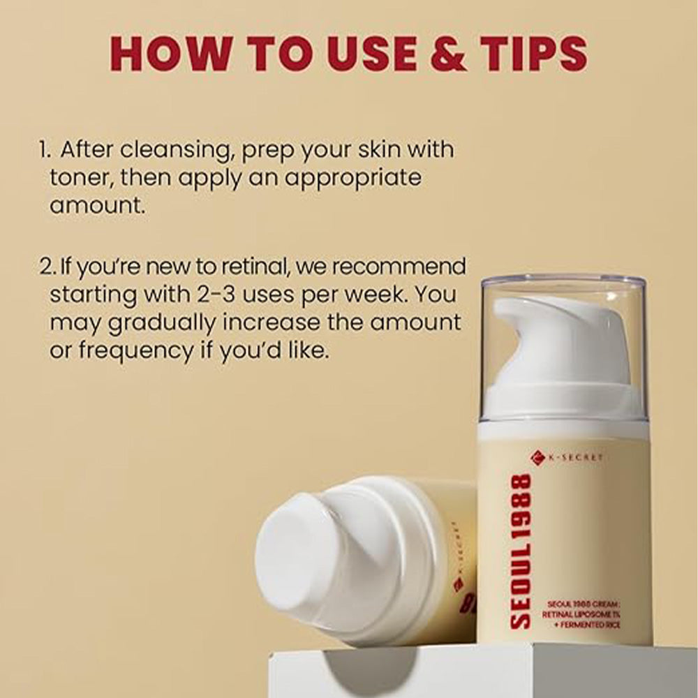 Seoul 1988 Cream - Retinal Liposome 1% + Fermented Rice 50ml