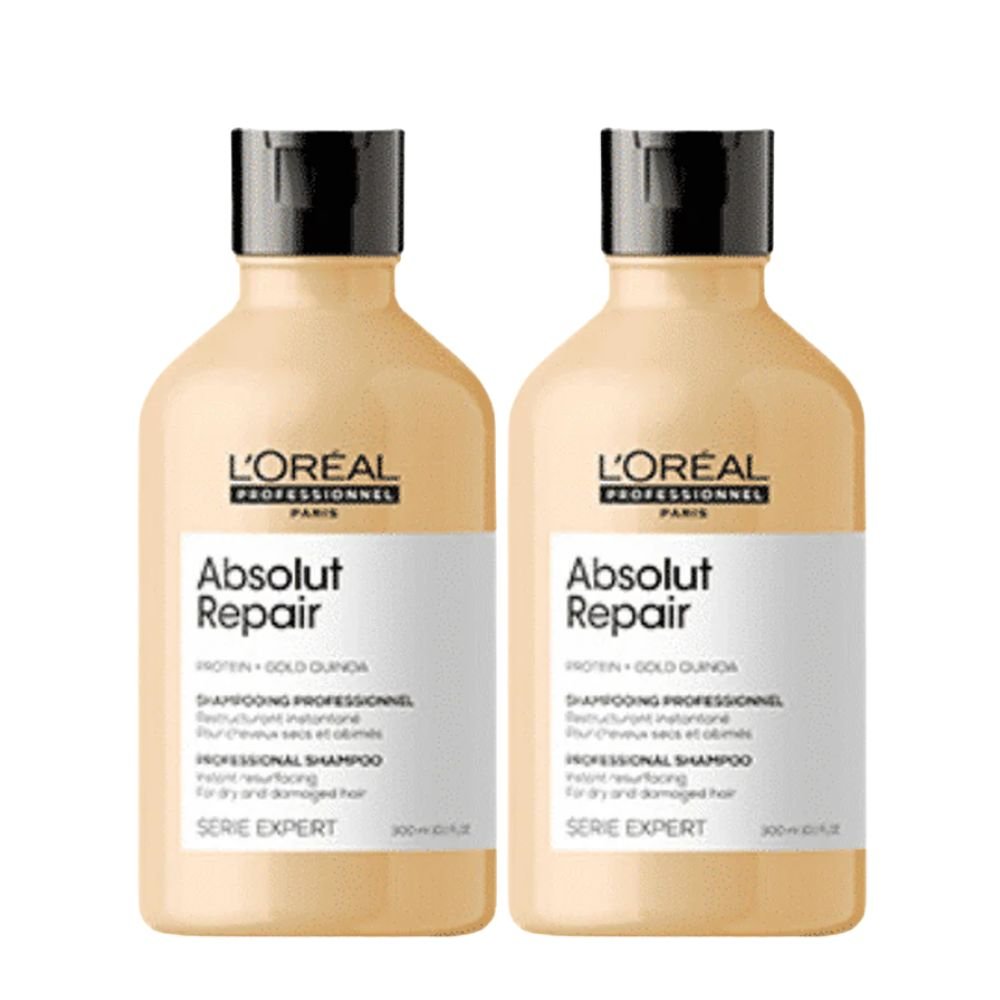 Serie Expert Absolut Repair Instant Resurfacing Shampoo 2 Pack Set - Beauty Tribe