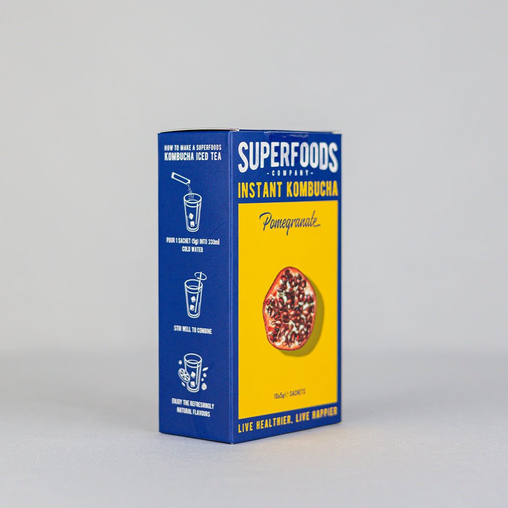 Super Foods Instant kombucha Box Pomegranate 50g (10 x 5g) - Beauty Tribe