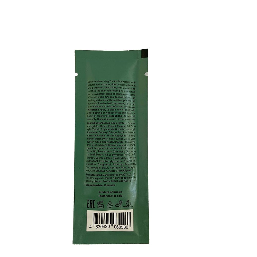 The Act Banya Body Lotion - Sachet - Beauty Tribe