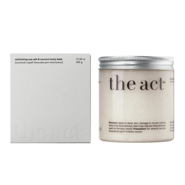 The Act Exfoliating Sea Salt &amp; Coconut Body Balm 300ml - Beauty Tribe