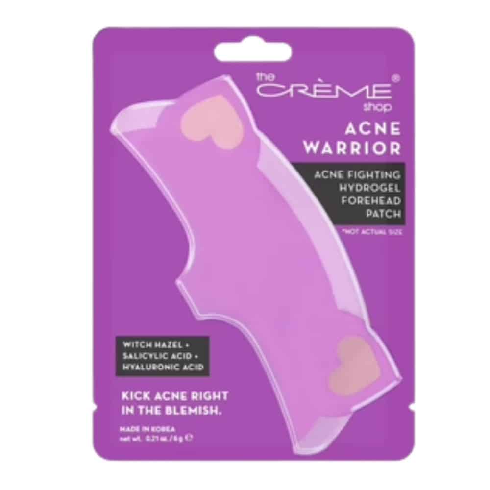 The Crème Shop Acne Warrior - Acne Fighting Hydrogel Forehead Patch - Kick Acne Right in the Blemish - Beauty Tribe