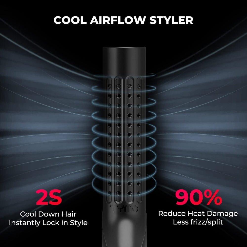 Tymo Airflow 2 in 1 Hair Curler and Straightener Black - Beauty Tribe