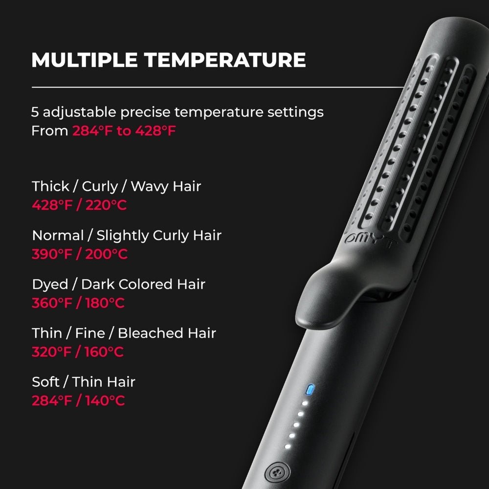 Tymo Airflow 2 in 1 Hair Curler and Straightener Black - Beauty Tribe