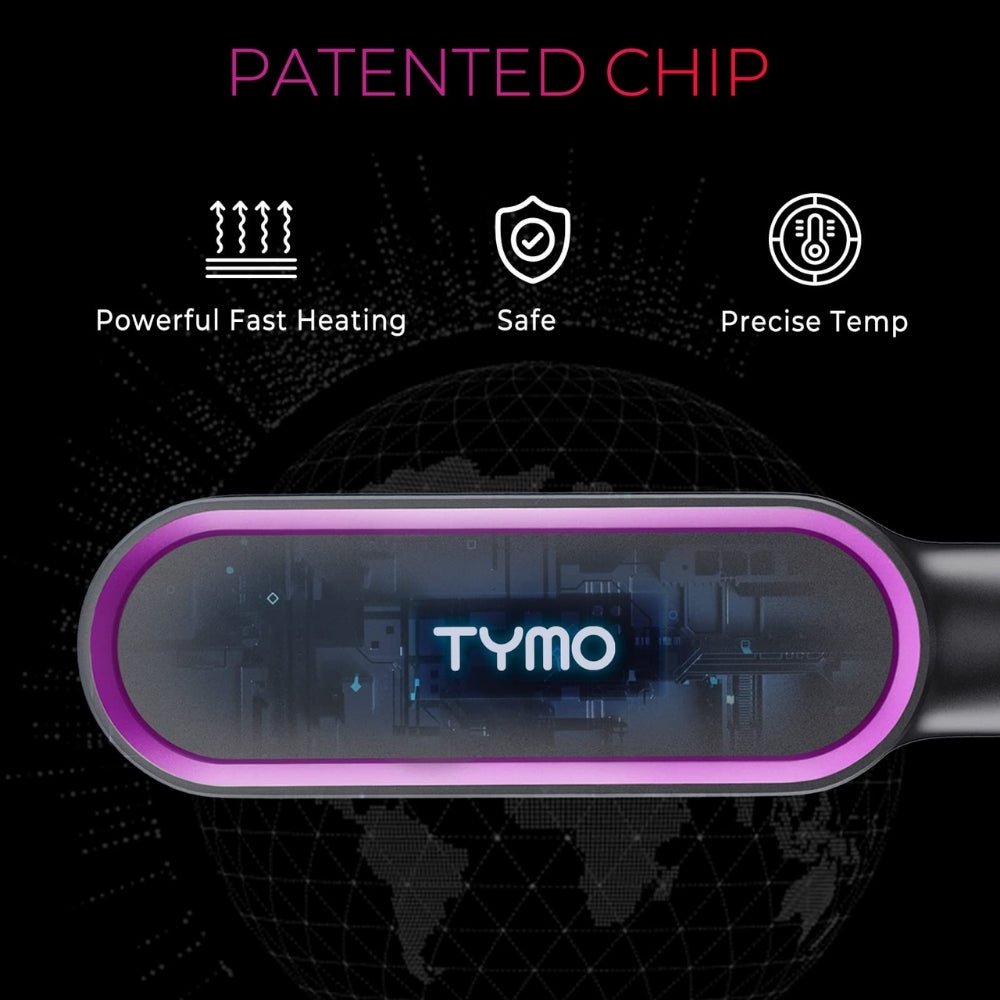 Tymo Ring Hair Straightening Brush Black - Beauty Tribe