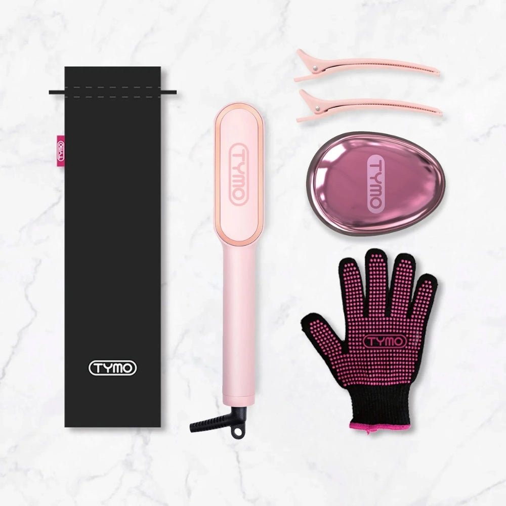 Tymo Ring Hair Straightening Brush Pink - Beauty Tribe