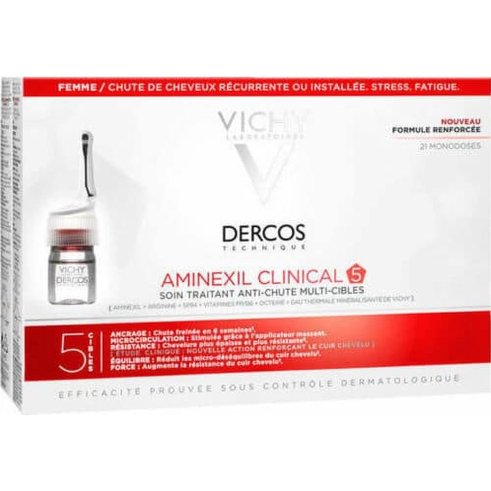 Vichy Dercos Aminexil Clinical 5 Women Amp 21X6 Ml - Beauty Tribe